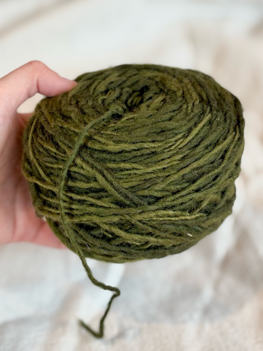 moss green manos del uruguay clasica single cake 102g skein aran wool nwot